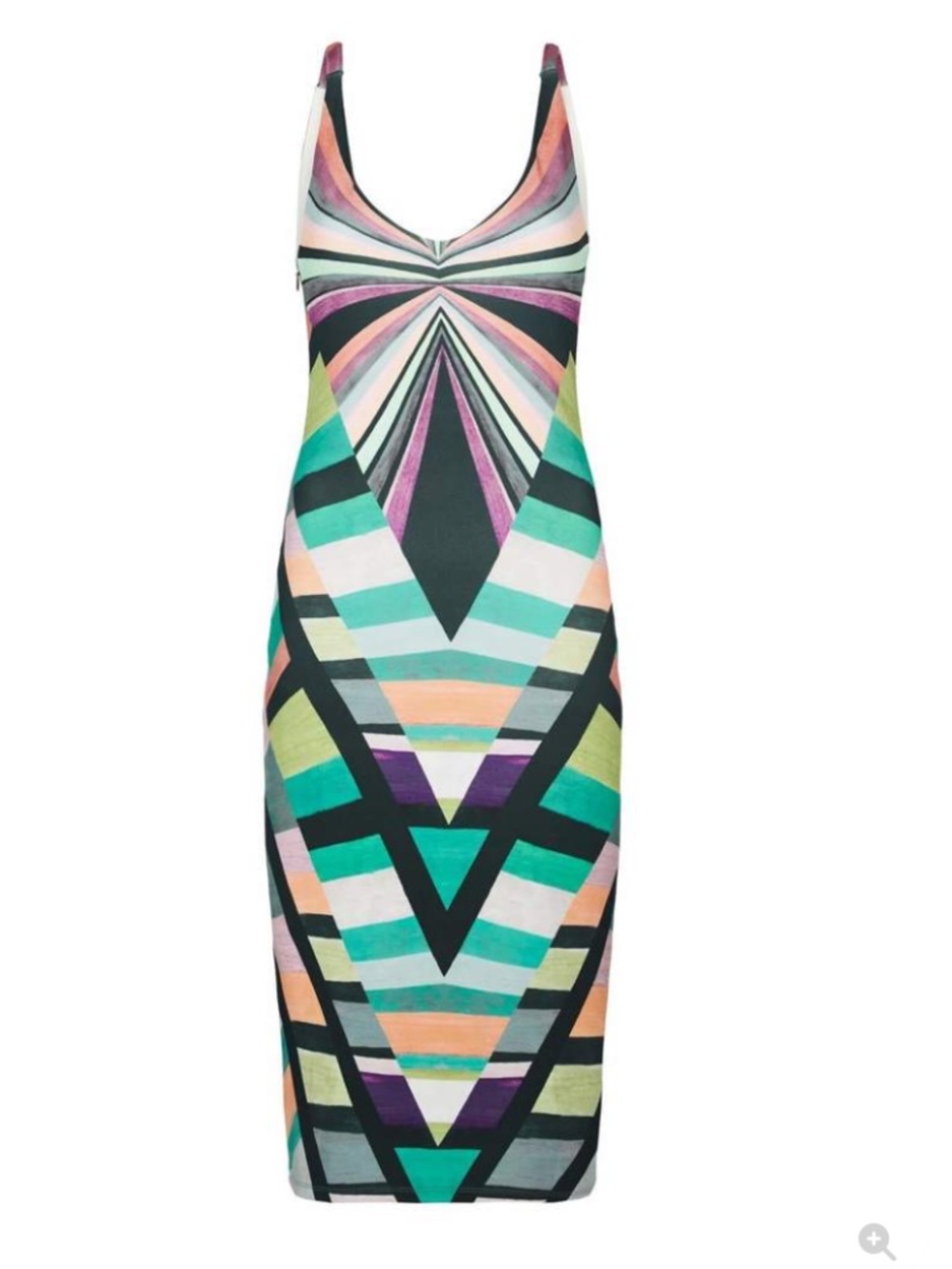 Mara Hoffman Prism V-Back Dress in Teal Multi Size XS (2)